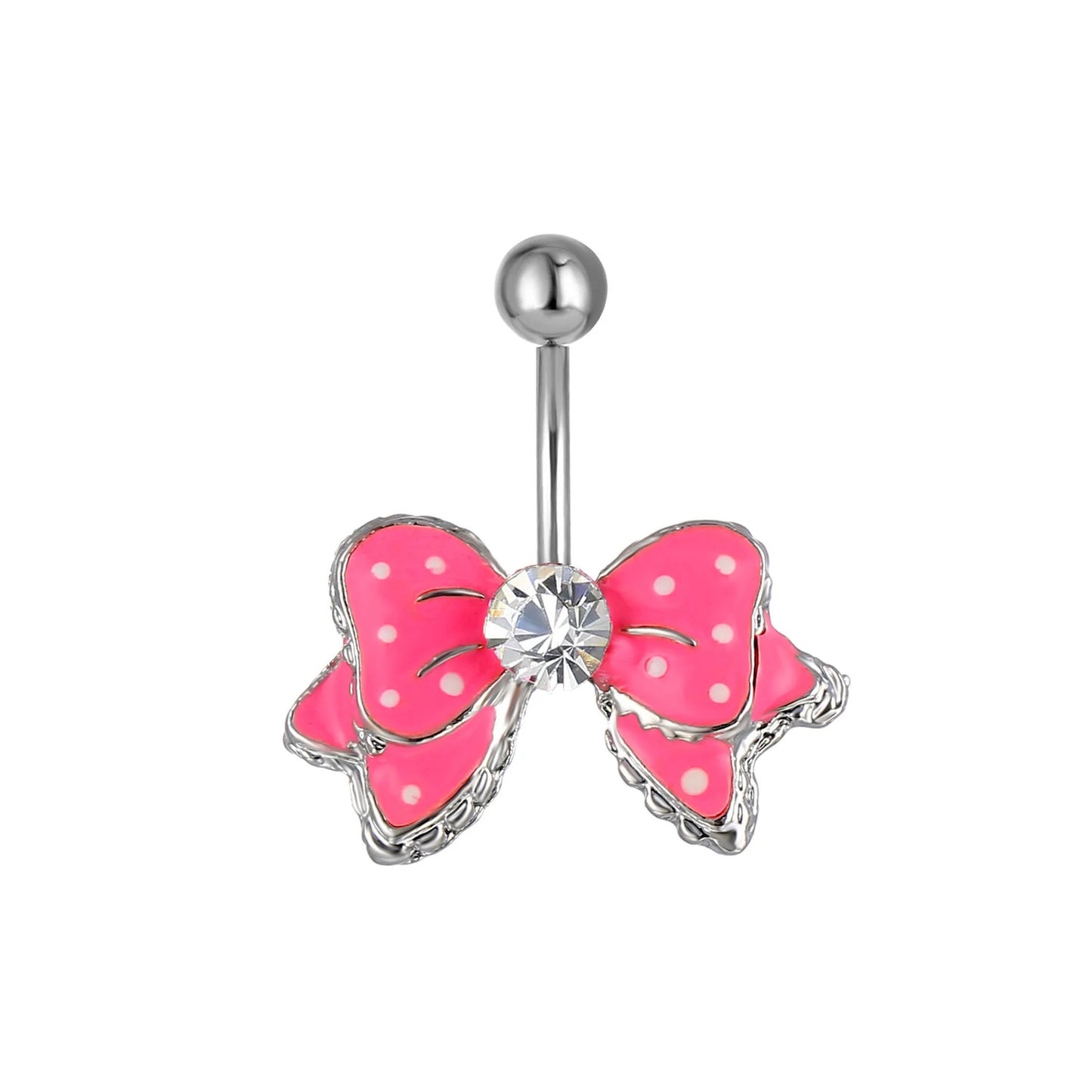 Piercing para ombligo de acero 316L con forma de plátano y diseño moderno: calibre 14 (1,6 mm)