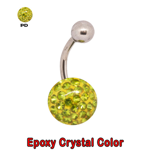 Steel 316L Bananabell with Single Epoxy Covered Balls (5+10mm) - 14GA(1.6mm) (PD)
