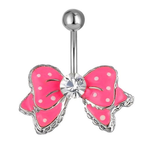 Piercing para ombligo de acero 316L con forma de plátano y diseño moderno: calibre 14 (1,6 mm)