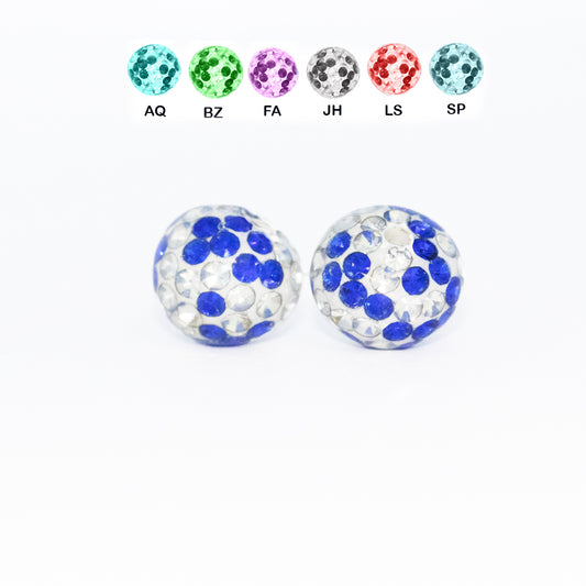 Steel 316L Epoxy Ball with Steel Insert Screw - 14GA(1.6mm)