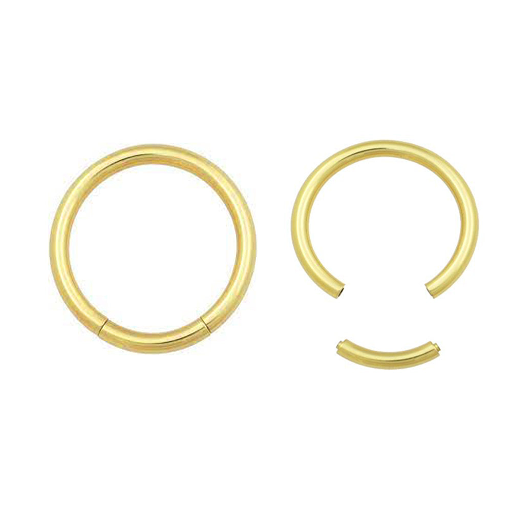 Bague segmentée en acier 316L avec revêtement en titane PVD or (grande épaisseur)