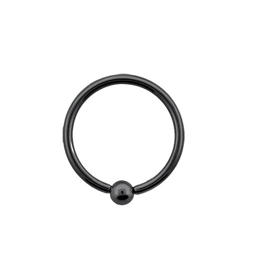 Acero 316L recubierto de titanio PVD negro BCR con bola de clip de 3 mm - 16GA (1,2 mm)