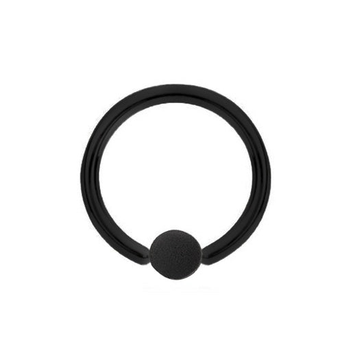 Acero 316L recubierto de titanio PVD negro BCR con bola de clip de 3 mm pulida con chorro de arena - 16GA (1,2 mm)