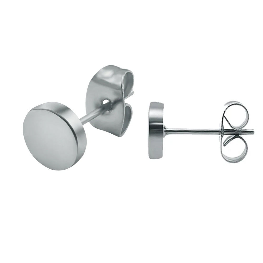 Clous d'oreilles en forme de disque rond