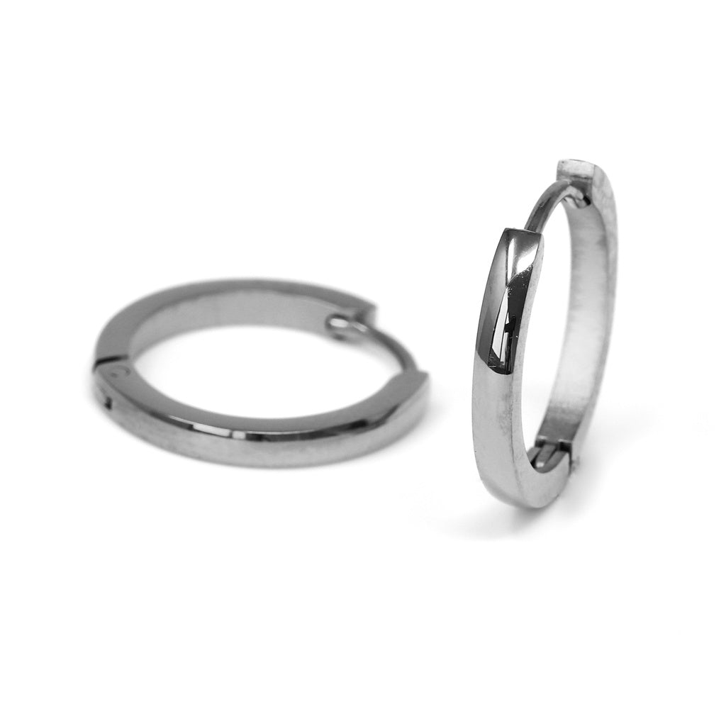 Boucle d'oreille Huggie à bords arrondis