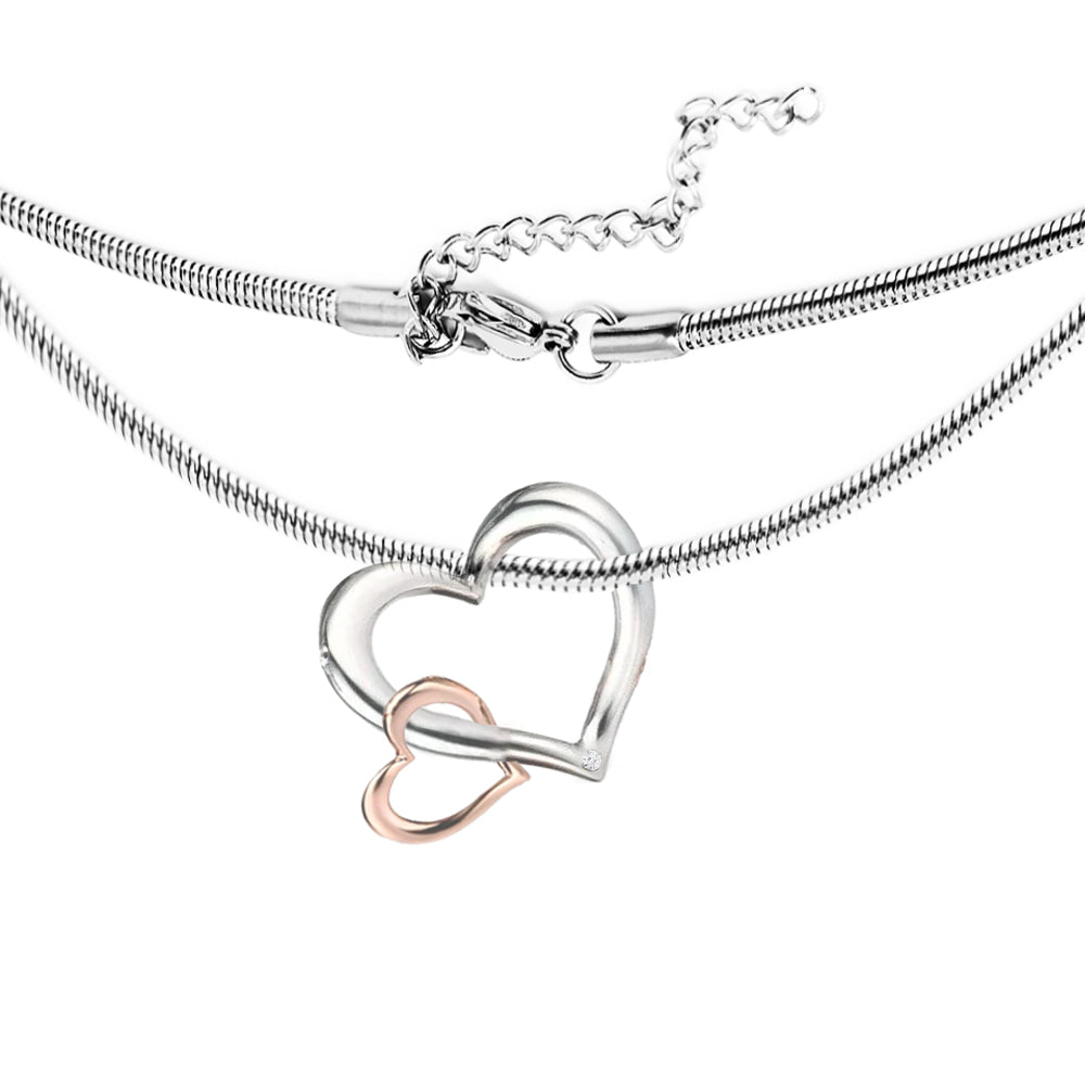 Cadena con doble corazón