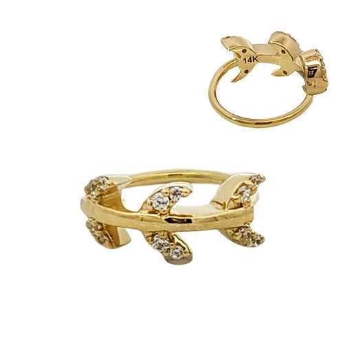 Anillo de nariz de oro auténtico de 14 quilates