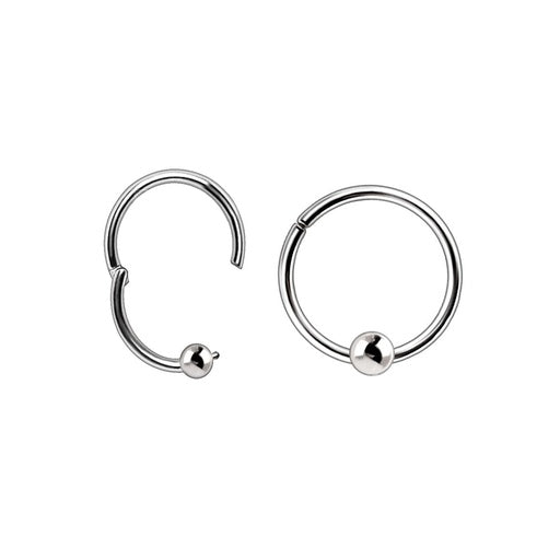 Steel 316L Hinged Segment Ring with 4mm Ball - 14GA(1.6mm)