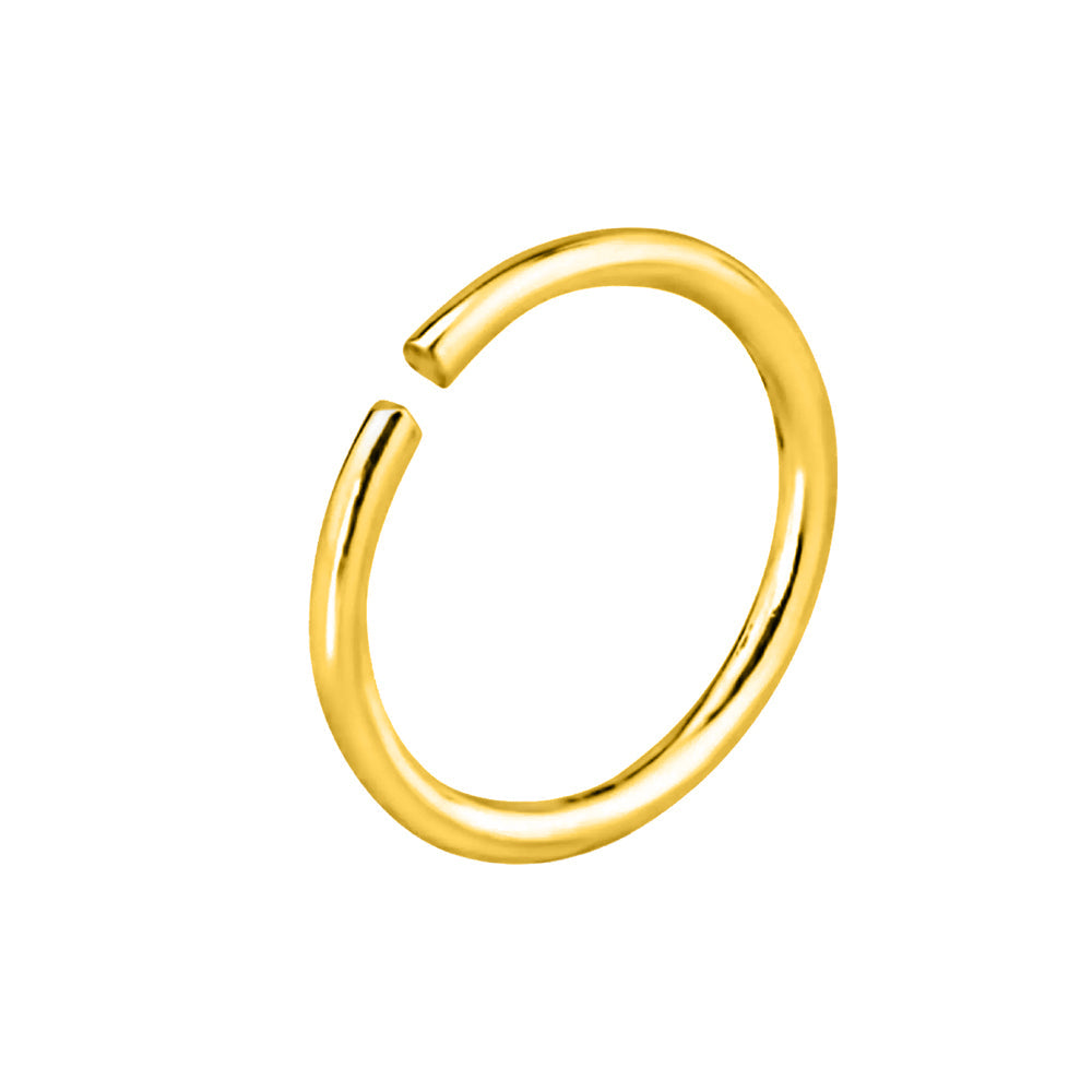 Anillo recocido con revestimiento de titanio PVD dorado 316L de acero - 16GA (1,2 mm)