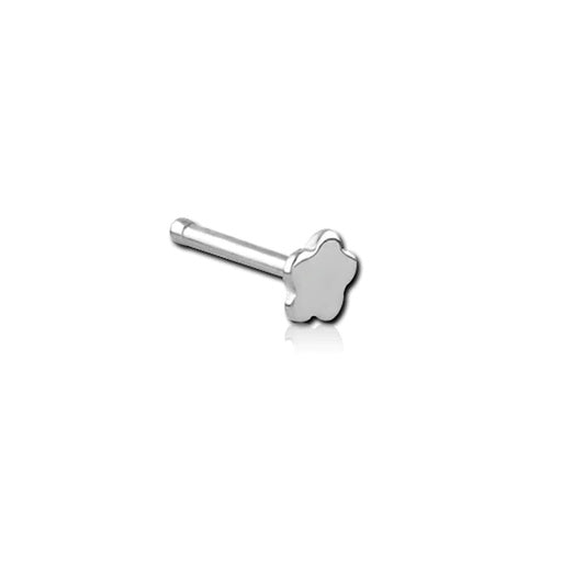 Pasador de nariz de acero 316L con disco de corte en forma de flor - 18GA (1,0 mm)